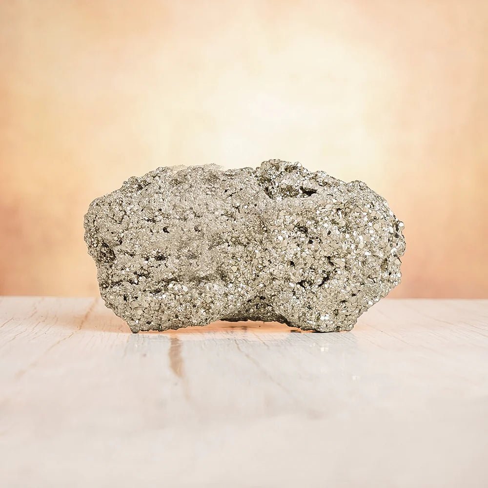 2.5 Kg Raw Pyrite Geode Stone With Selenite Recharging Plate - Auraly