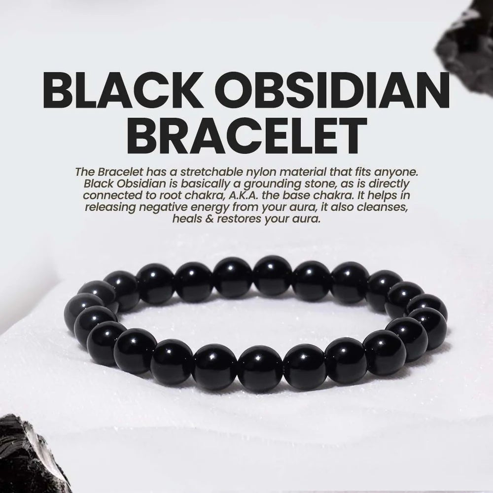 Black Obsidian Crystal Bracelet - Auraly