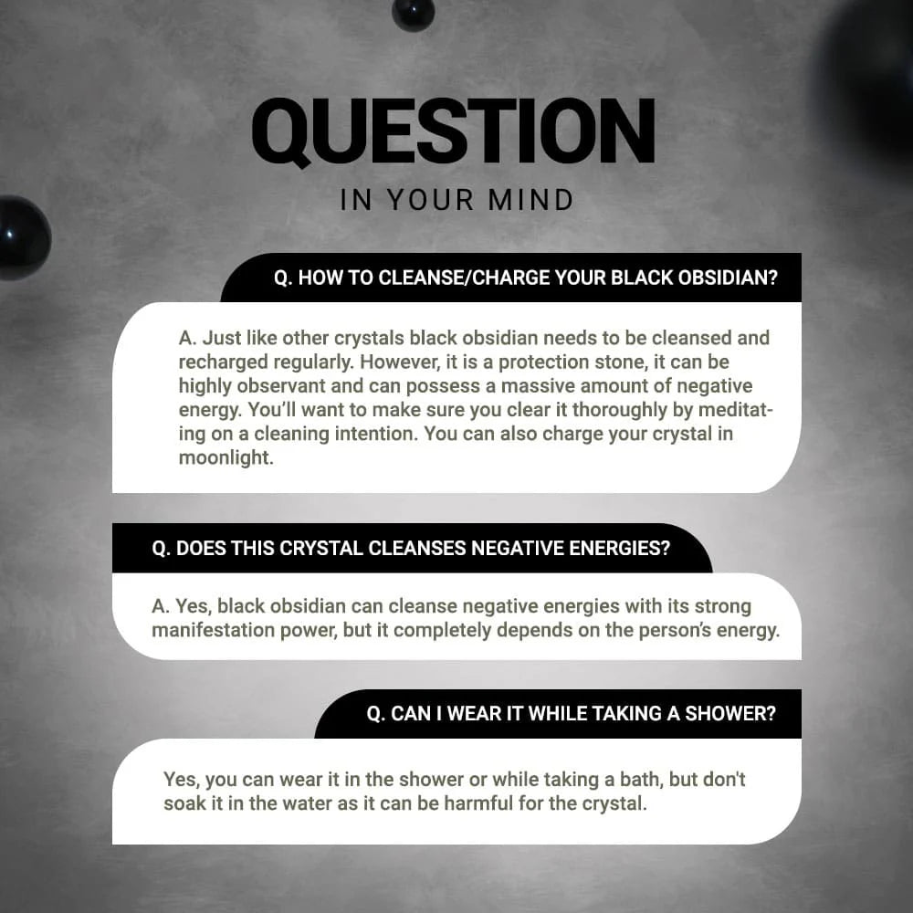 Black Obsidian Crystal Bracelet - Auraly