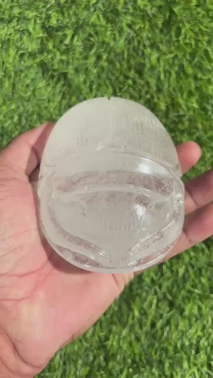 Sacred Khepri Scarab™ – Large Hand-Carved Crystal Beetle Sculpture