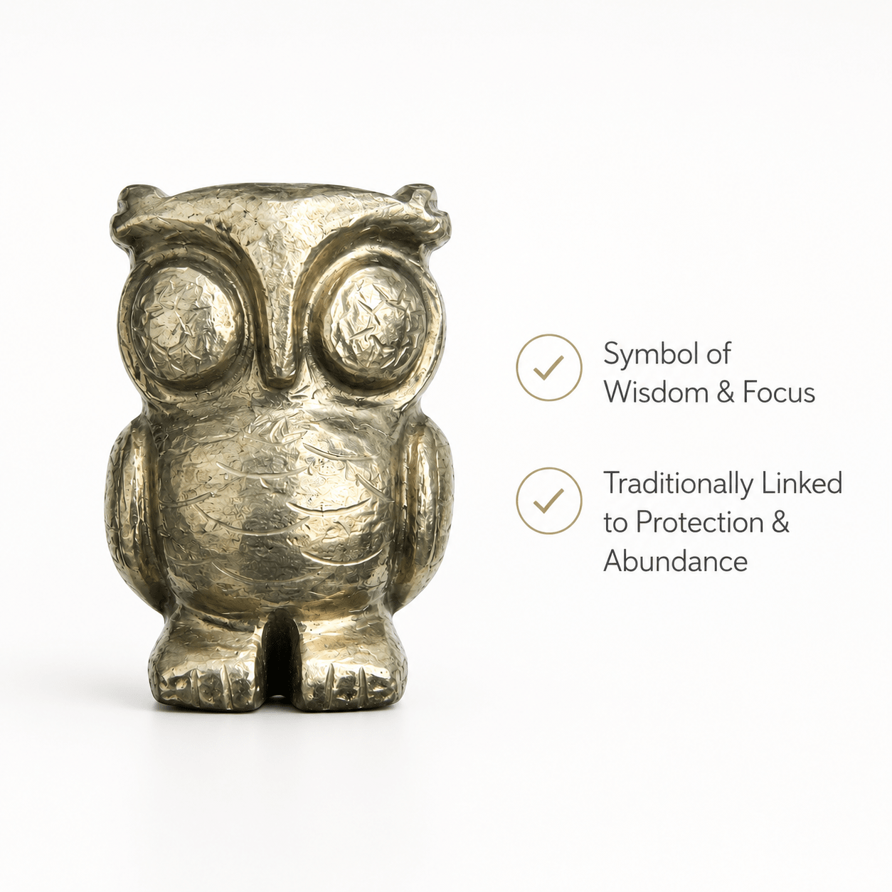 Pyrite Wisdom Owl - Auraly