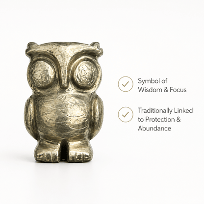 Pyrite Wisdom Owl - Auraly
