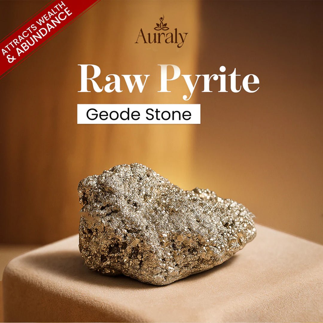 Raw Pyrite Geode Stone - Auraly