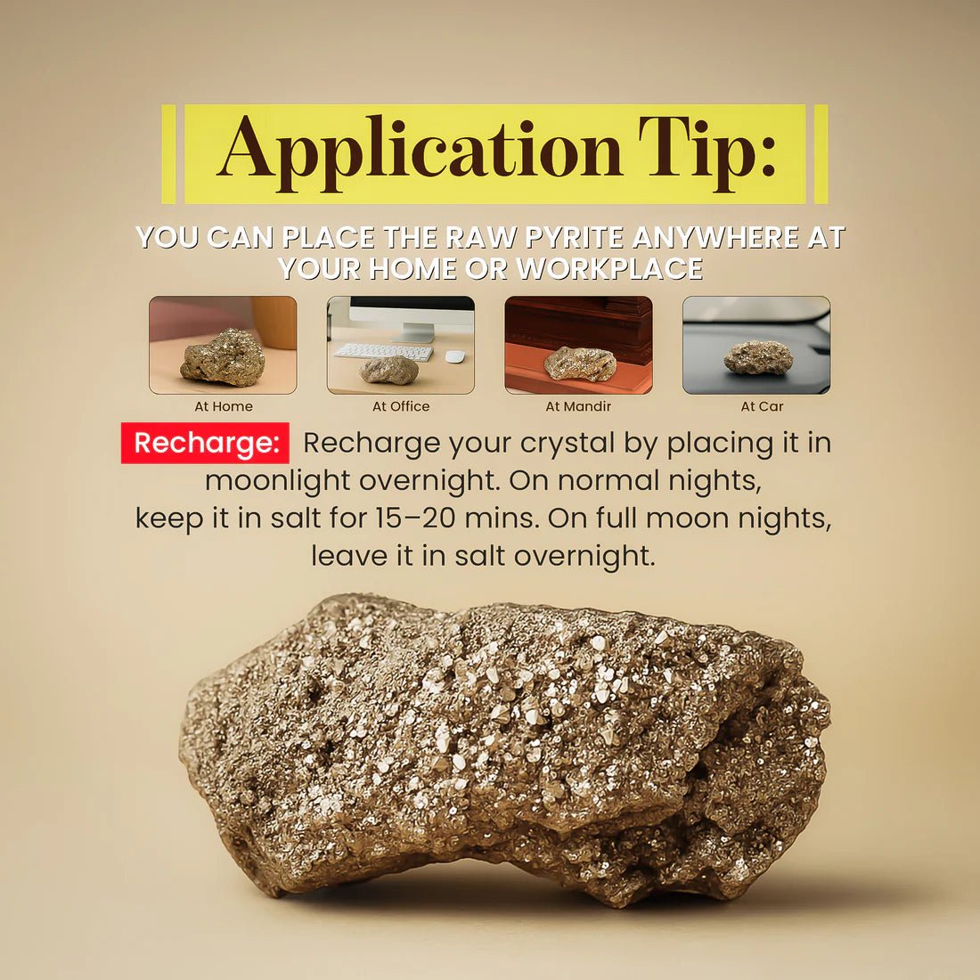 Raw Pyrite Geode Stone - Auraly