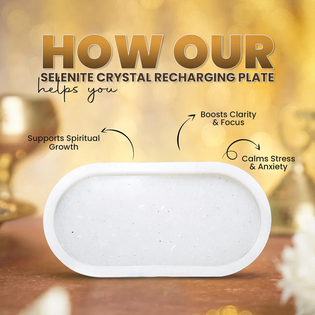 Richie Rich Geode Combo With Selenite Plate - Auraly